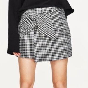 Gingham zara skort
